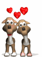 Gif animé chiens amour
